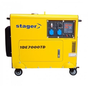 YDE7000TD Stager Generator de curent cu pornire electrica , putere 4.5 kVA ,diesel ,monofazat,alternator cu AVR,motor cu injectie directa