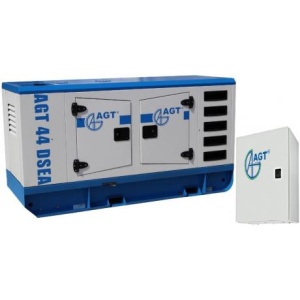 Generator curent cu pornire automata AGT 44 DSEA ATS 76/24 , putere maxima 44 kVA , bujii incadescente si preincalzire lichid