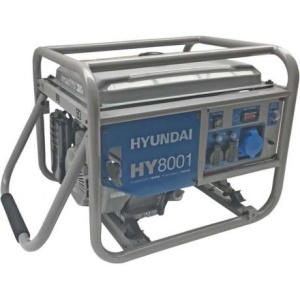 HYUNDAI HY8001 Generator de curent monofazat, putere 8 kVA ,kit de roti ,rezervor 25 l, alternator AVR cu protectie la suprasarcina