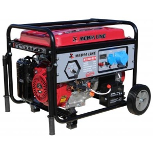 MLG 9000 E/2 Generator de curent Media Line,monofazat ,putere maxima 8 kVA, pornire electrica ,AVR cu perii, rezervor 25 L
