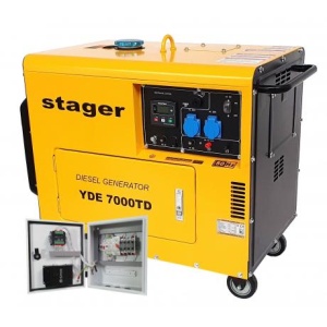 YDE7000TD Stager Generator de curent , putere 4.5 kVA ,diesel ,monofazat,alternator cu AVR + ATS YA40063F12STA panou automatizare