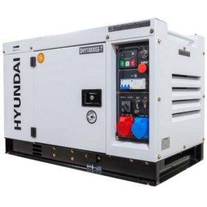 DHY 10000 SE-T Generator de curent trifazat Hyundai , putere max 10,6 kVA , rezervor 25 L, diesel , pornire electrica ,cod DHY10000SE-T