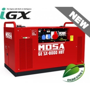 GE SX-8000 HBT Generator de curent trifazat Mosa , putere maxima 7 kVA , benzina , motor Honda ,alternator sincron trifazat