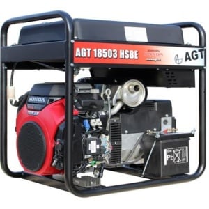 AGT 18503 HSBE Generator de curent trifazat ,putere max 17,3 kVA , rezervor 45 L, alternator NSM Italy , motor in 2 cilindri , putere 27,6 Cp