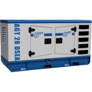Generator curent trifazat AGT 28 DSEA ,putere maxima 28 kVA , motor diesel , cu bujii incadescente si preincalzire lichid