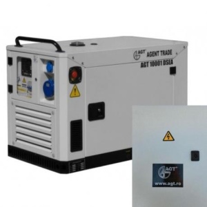 Generator curent uz rezidential cu pornire automata AGT 10001 DSEA cu ATS 22 , putere maxima 9.6 Kva , diesel racit cu lichid