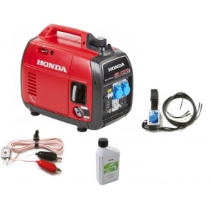 Pachet Generator de curent digital Honda EU 22 IT G , 2.200 wati + Cablu incarcare baterii + cablu legare in paralel + ulei Honda de 0.6 l