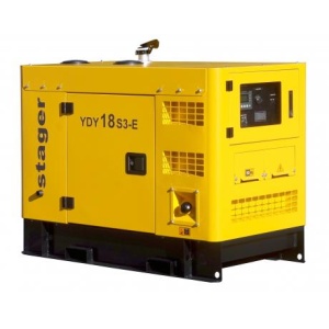 YDY18S3-E Stager Generator insonorizat 18 kVA , silent 1500rpm , diesel , trifazat,4 cilindri in linie, 4 timpi, injectie directa