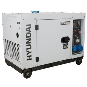 DHY 8600 SE Generator de curent monofazat Hyundai cu motor diesel , putere maxima 6,3 kVA , pornire electrica la cheie ,rezervor 12 L