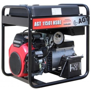 AGT 11501 HSBE Generator de curent monofazat , motor Honda , putere 11 KVA, benzina - rezervor 45 l , cod AGT11501HSBE/R45