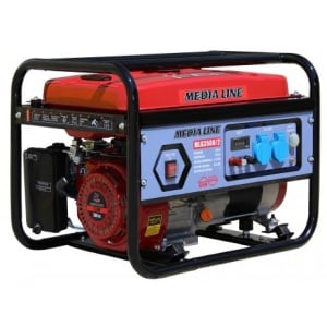 MLG 3500/2 Generator de curent monofazat Media Line ,putere maxima 3 kVA ,pornire la sfoara , rezervor 15 L, benzina ,AVR cu perii