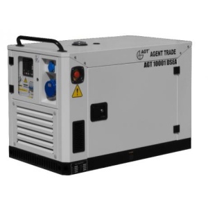 AGT 10001 DSEA Generator curent stationar pentru uz rezidential , putere maxima 9.6 kVA , insonorizat , diesel racit cu lichid