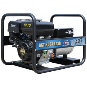 AGT 8503 RaSB Generator de curent trifazat Agt,putere max 8 kVA (400 V)/ 5 kVA (230 V),benzina , pornire la sfoara ,protectie lipsa ulei