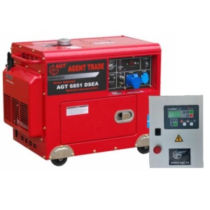 AGT 6851 DSEA Generator curent diesel cu panou AT 409 , putere 5 kVA ,monofazat , priza 32 A , carcasa inzonorizata