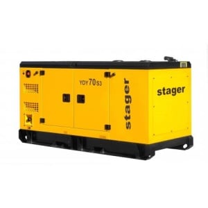 YDY70S3 Generator de curent trifazat Stager , putere max 70 kVA , diesel , carcasa insonorizata , 89 A, rezervor 164 L, cod 1158000070S3