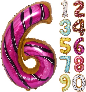Balon Cifra 6 Donut 100 cm