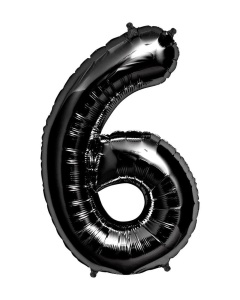 Balon Cifra 6 Negru