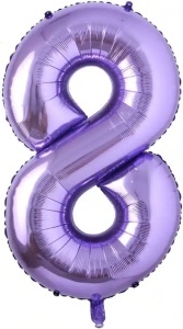 Balon Folie Cifra 8 Mov 100 cm