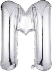 Balon Folie Litera M Silver 40 cm