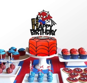 Decor Tort Zi De Nastere Aniversare Spiderman TOP126 - Img 3