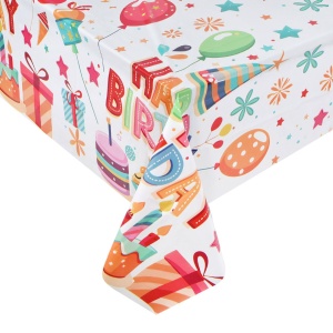 Față de Masă Petrecere Happy Birthday cu Baloane – 180 x 120 cm