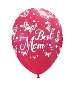 Set 10 Baloane Best Mom Cu Fluturasi - Img 3