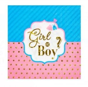Set 12 Servetele Boy Or Girl Gender Reveal