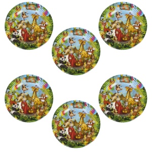 Set 6 Farfurii Petrecere Safari Junglă Happy Birthday – 23 cm