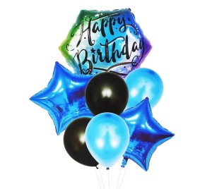 Set 7 Baloane Aniversare Feliz Cumpleanos