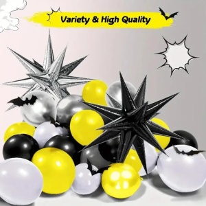 Set Arcada Baloane 137 Piese Batman cu Lilieci si Balon Stea ARC182 - Img 4
