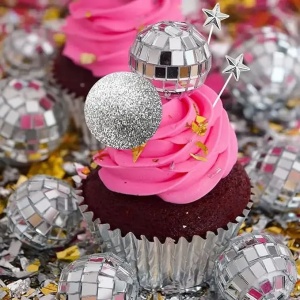 Set Decor Tort Aniversar Argintiu Cu Topper Happy Birthday TOP134 - Img 4