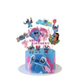Topper Tort Lilo Stitch Happy Birthday Set Decorativ Petrecere TOP149