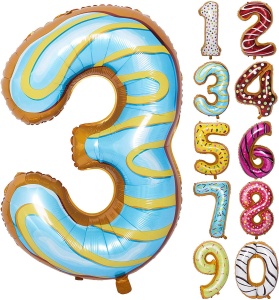 Balon Cifra 3 Donut 100 cm