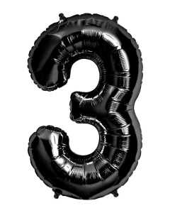 Balon Cifra 3 Negru