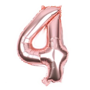 Balon Cifra 4 Rose Gold 100 cm