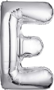 Balon Folie Litera E Silver 40 cm