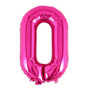 Balon Folie Litera O Roz 40 cm