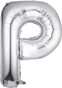 Balon Folie Litera P Silver 40 cm