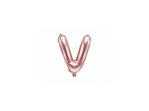 Balon Folie Litera V Rose Gold 40 cm
