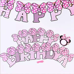 Banner Happy Birthday Minnie Cu Fundite