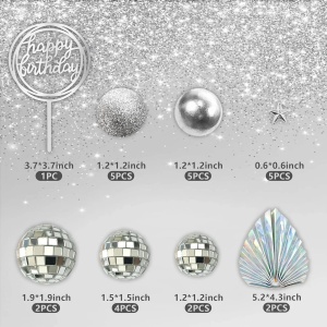 Decoratiune Tort Aniversare Silver Deluxe - Img 2