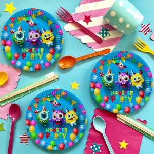 Set 6 Farfurii Petrecere Monsters 23 cm - Img 2