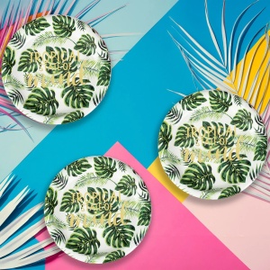 Set 6 Farfurii Petreceri Tematica Tropicala 23 cm - Img 2