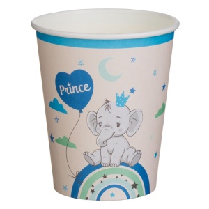 Set 6 Pahare Petrecere Elefănțel Curcubeu Prince – 240 ml - imagine 3