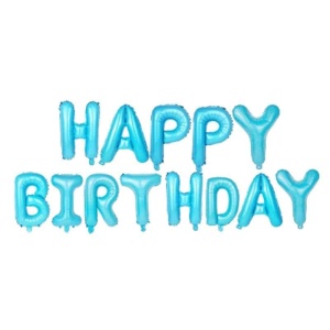 Set Litere Albastre Happy Birthday