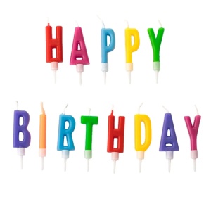 Set Lumanari Tort Happy Birthday Multicolore LMR40