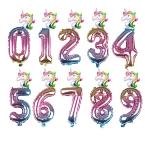 Balon Cifra 0 Cameleon + Unicorn