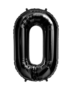 Balon Cifra 0 Negru