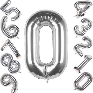 Balon Cifra 0 Silver