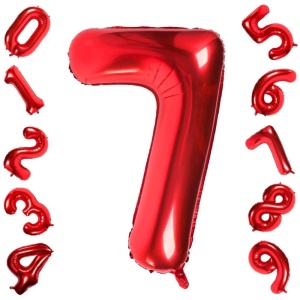 Balon Cifra 7 Rosu